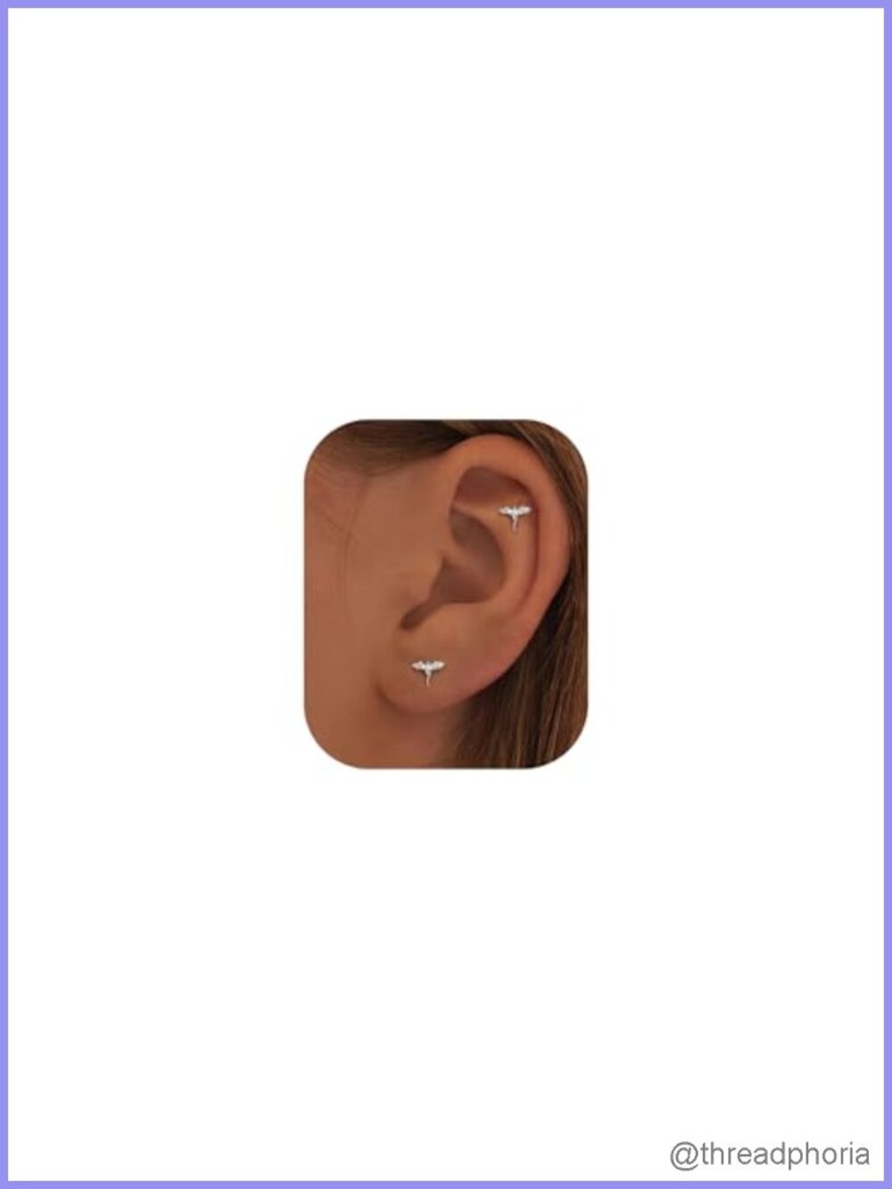 14K Gold Plated Flat Back Stud Earrings Tiny Bow Sun Moon Star Dragon